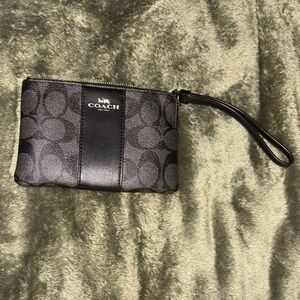 Coach Black Signature Wristlet